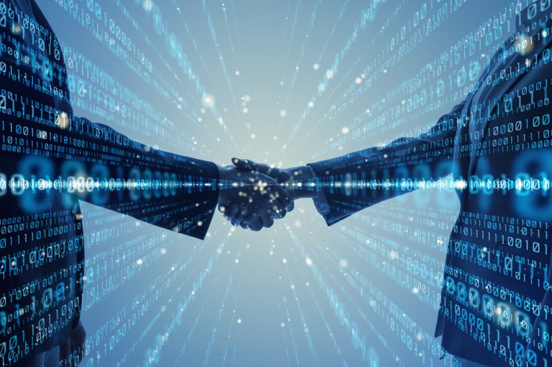 Conceptual image of connected digital systems